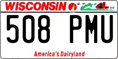 WI license plate 508PMU