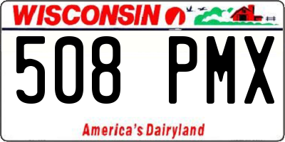 WI license plate 508PMX