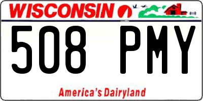 WI license plate 508PMY