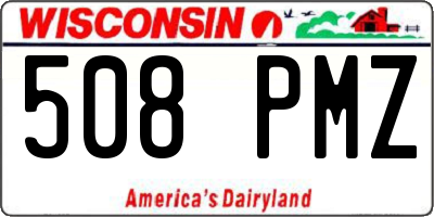 WI license plate 508PMZ