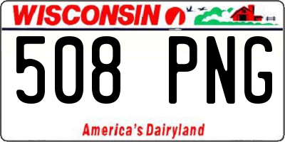 WI license plate 508PNG