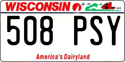 WI license plate 508PSY