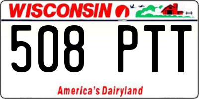 WI license plate 508PTT