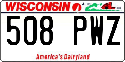 WI license plate 508PWZ