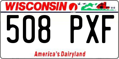 WI license plate 508PXF