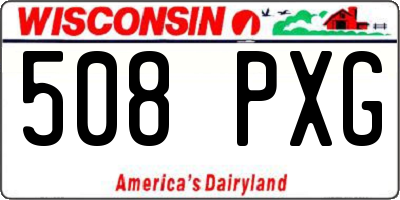 WI license plate 508PXG