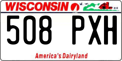 WI license plate 508PXH