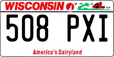 WI license plate 508PXI