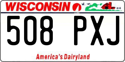 WI license plate 508PXJ