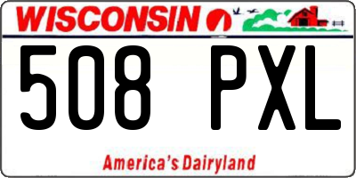 WI license plate 508PXL