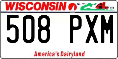 WI license plate 508PXM