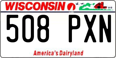 WI license plate 508PXN