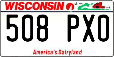 WI license plate 508PXO