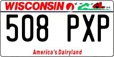 WI license plate 508PXP