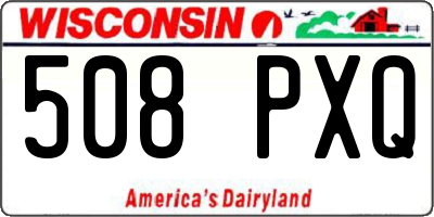 WI license plate 508PXQ