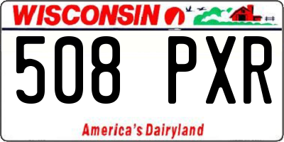 WI license plate 508PXR