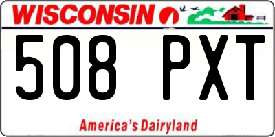 WI license plate 508PXT