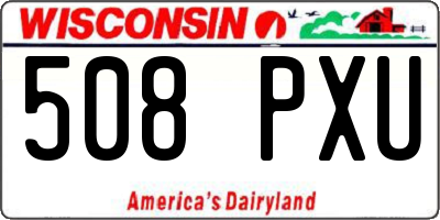 WI license plate 508PXU