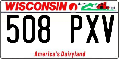 WI license plate 508PXV