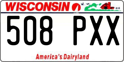 WI license plate 508PXX