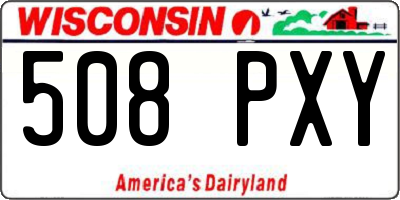 WI license plate 508PXY