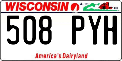 WI license plate 508PYH