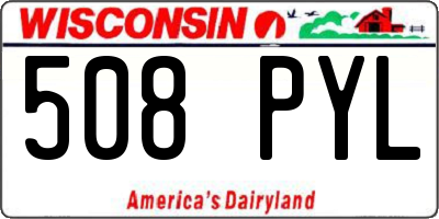 WI license plate 508PYL