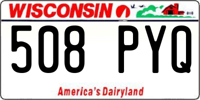 WI license plate 508PYQ