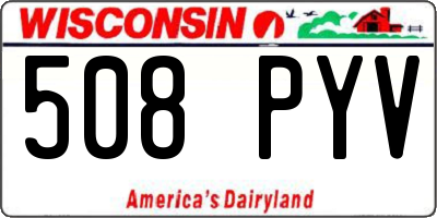 WI license plate 508PYV