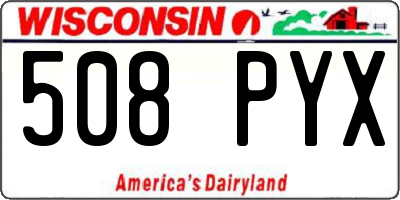 WI license plate 508PYX