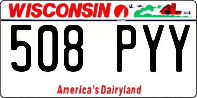 WI license plate 508PYY