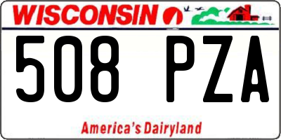 WI license plate 508PZA