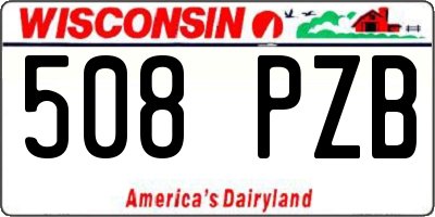 WI license plate 508PZB