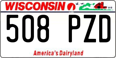WI license plate 508PZD