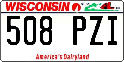 WI license plate 508PZI