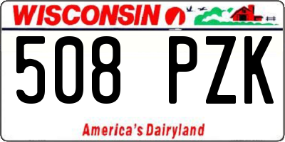 WI license plate 508PZK