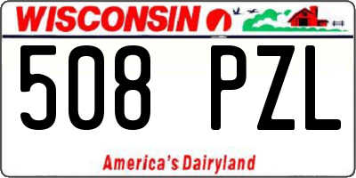 WI license plate 508PZL