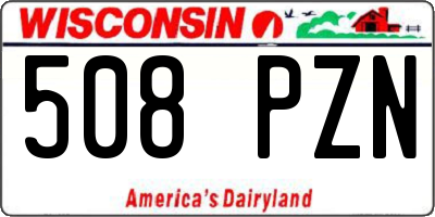 WI license plate 508PZN