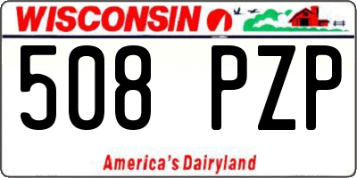 WI license plate 508PZP