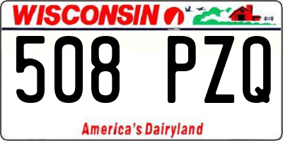 WI license plate 508PZQ
