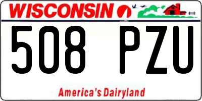WI license plate 508PZU