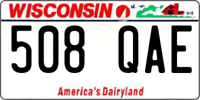 WI license plate 508QAE