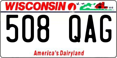 WI license plate 508QAG