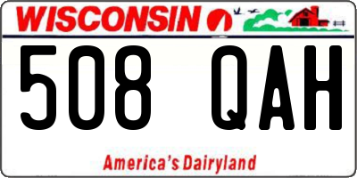 WI license plate 508QAH