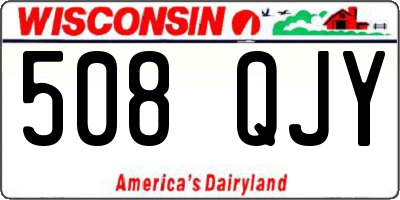WI license plate 508QJY