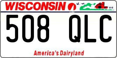 WI license plate 508QLC