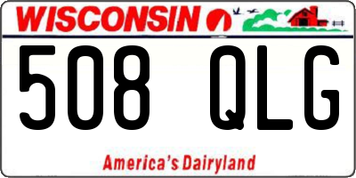 WI license plate 508QLG