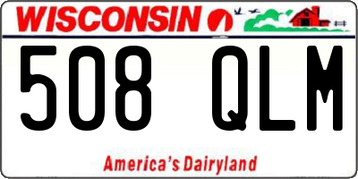 WI license plate 508QLM