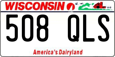 WI license plate 508QLS