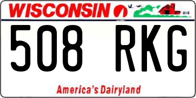 WI license plate 508RKG